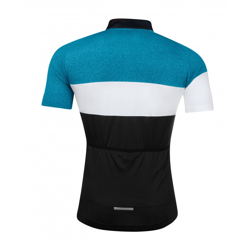Kurzarmtrikot Force View schwarz-blau-weiß