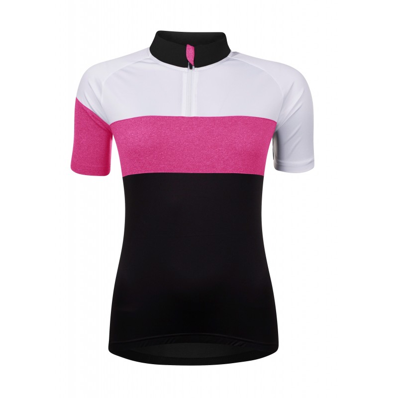 Trikot Force View Damen Kurzarm schwarz-weiß-rosa