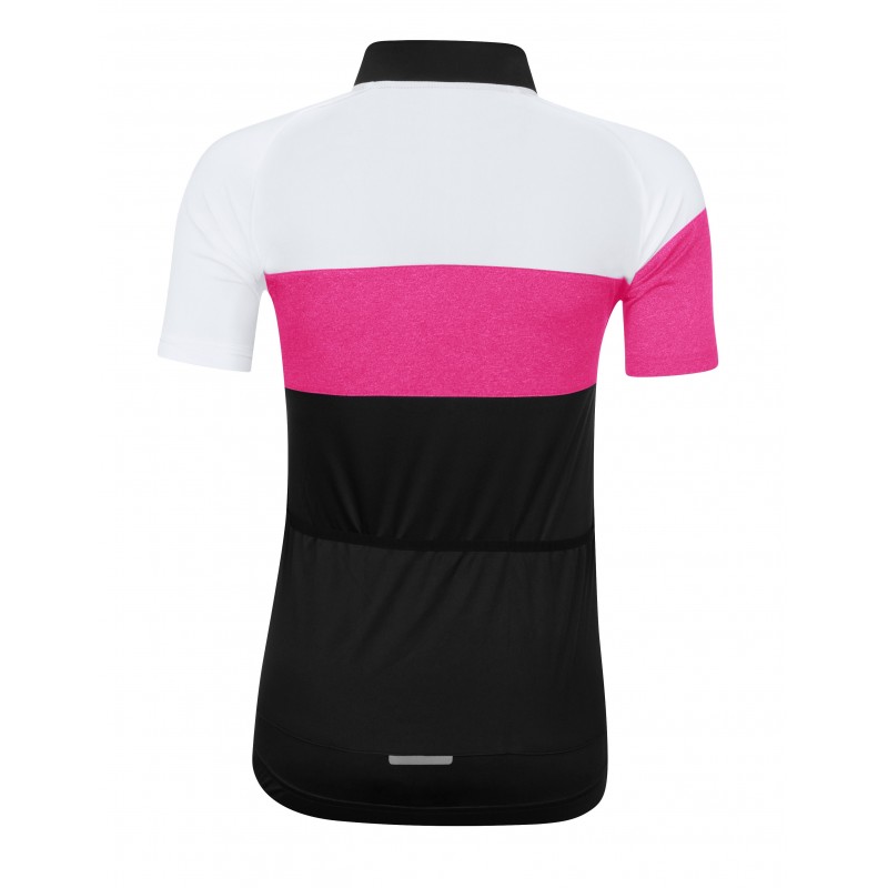 Trikot Force View Damen Kurzarm schwarz-weiß-rosa