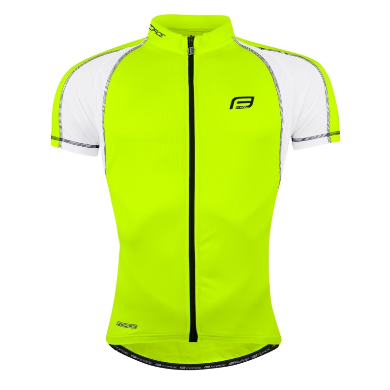 Dres FORCE T10 krátky rukáv, fluo-biely