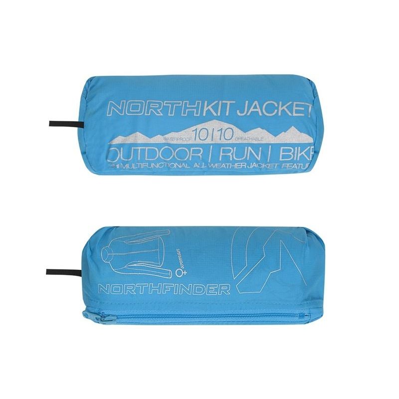 Packbare Multisportjacke 2L für Damen NORTHKIT blau