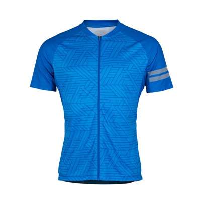 Pánske cyklistické tričko pohodlné celorozopínacie MATHIAS modré