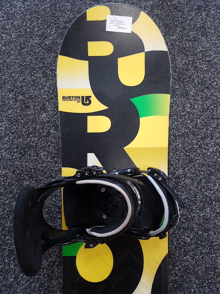 Bazarový snowboard BURTON Progression Yellow + vázání Burton velikost M