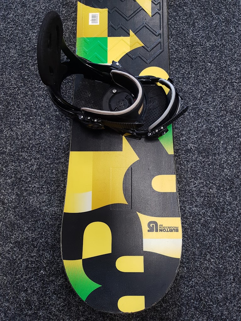 Bazarový snowboard BURTON Progression Yellow + vázání Burton velikost M