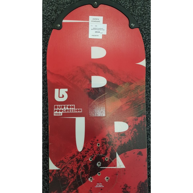 Gerittenes Snowboard BURTON Progression Red 156W