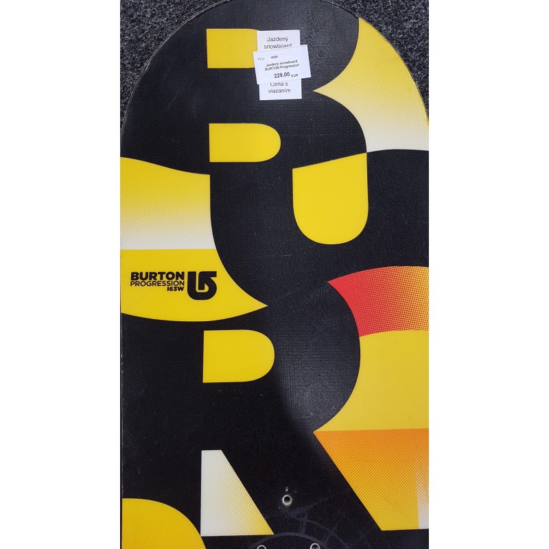 Ujeżdżany snowboard BURTON Progression Czarno-żółty 163W