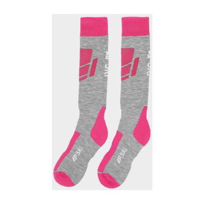 Lyžiarske ponožky 4F JSODN001 grey melange