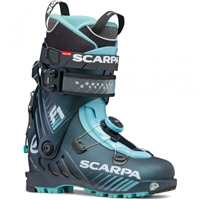 Chaussures de ski Scarpa F1 femme anthracite aqua 