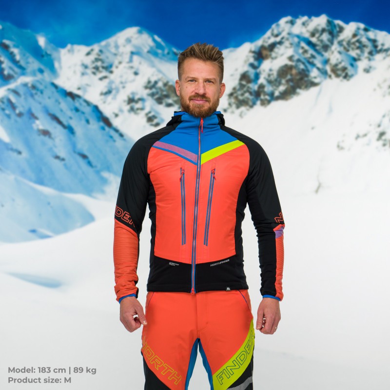 Herrenjacke Skitouren Northfinder BU-38061SKP orange Solisko