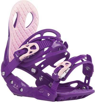 Fixation de snowboard Gravity G2 pour femme violet