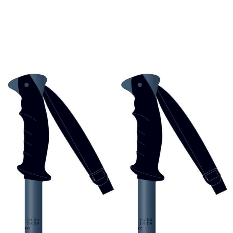 Lyžiarske palice Rossignol tactic grey black