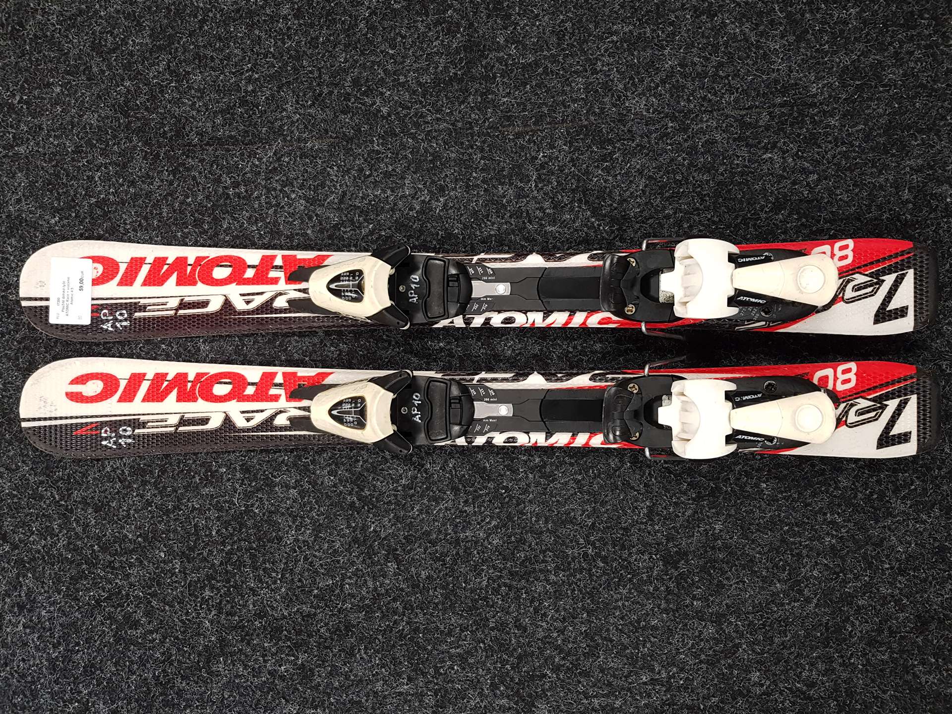 Gebrauchte Kinderski ATOMIC Race + Bindungen Atomic 4.5