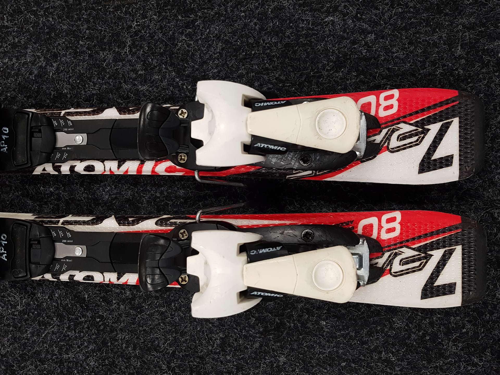Gebrauchte Kinderski ATOMIC Race + Bindungen Atomic 4.5