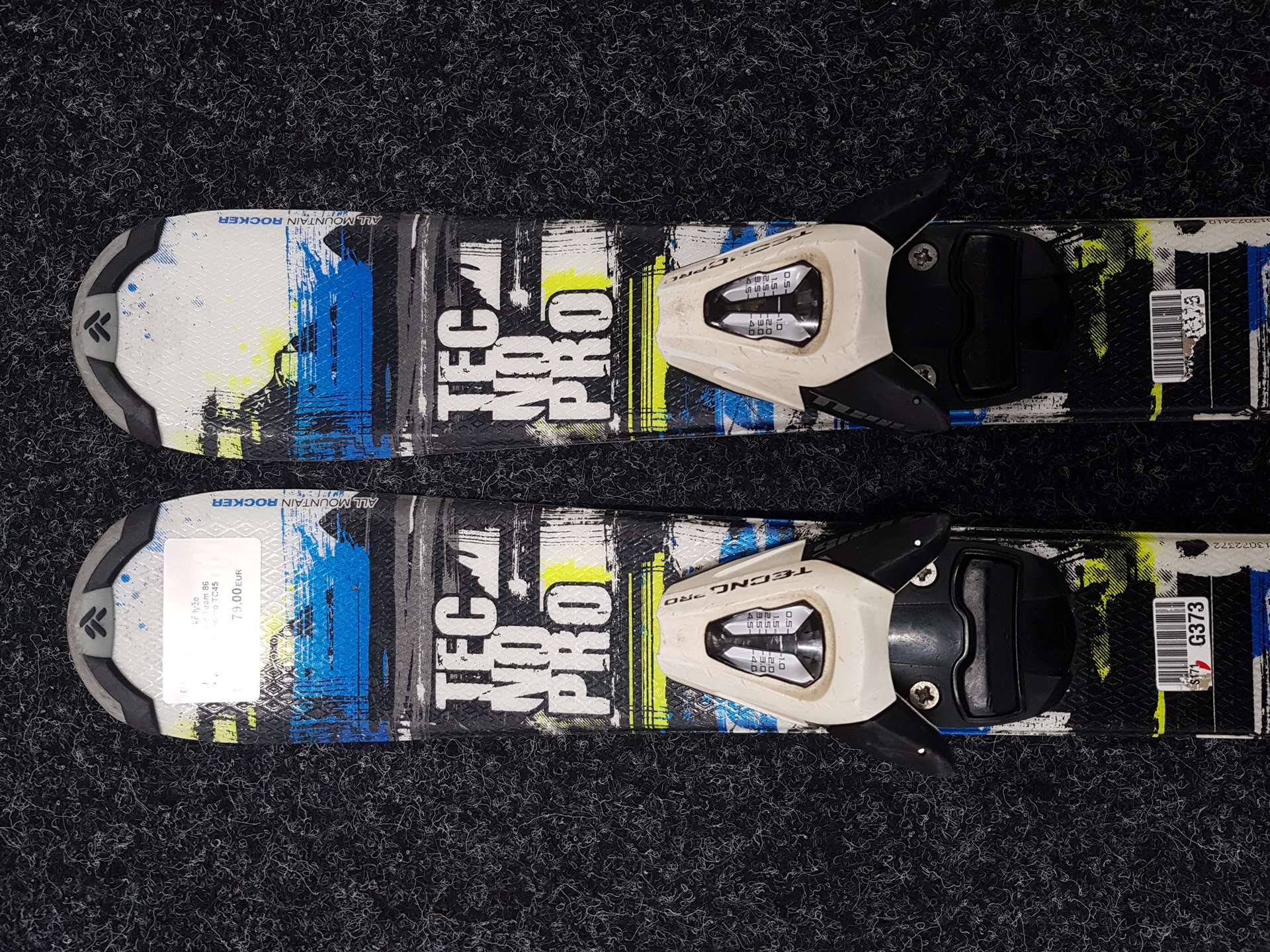 Sci da sci per bambini usati TECNOPRO Pulse Team 86 + attacchi Tecnopro TC45