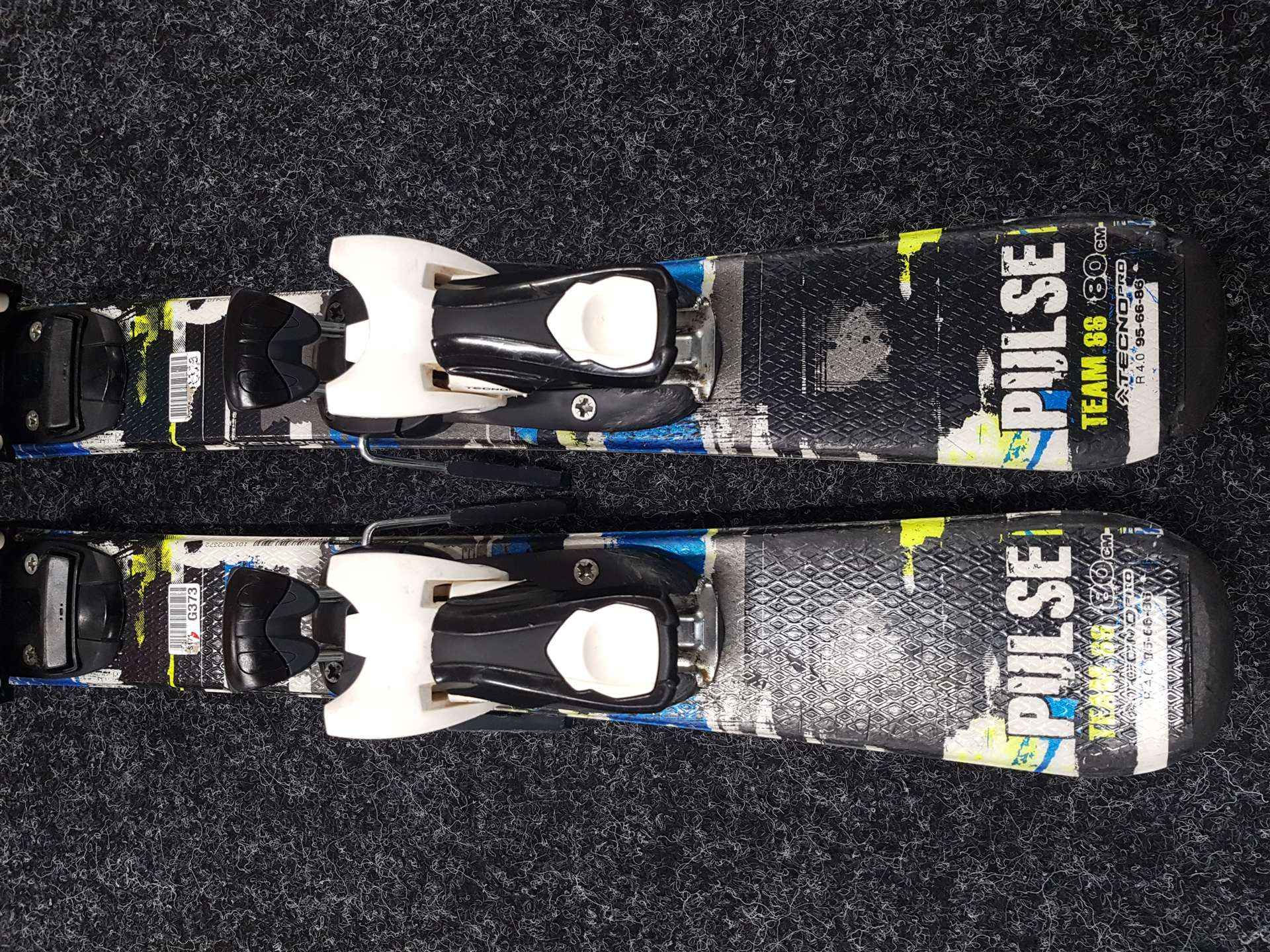 Sci da sci per bambini usati TECNOPRO Pulse Team 86 + attacchi Tecnopro TC45