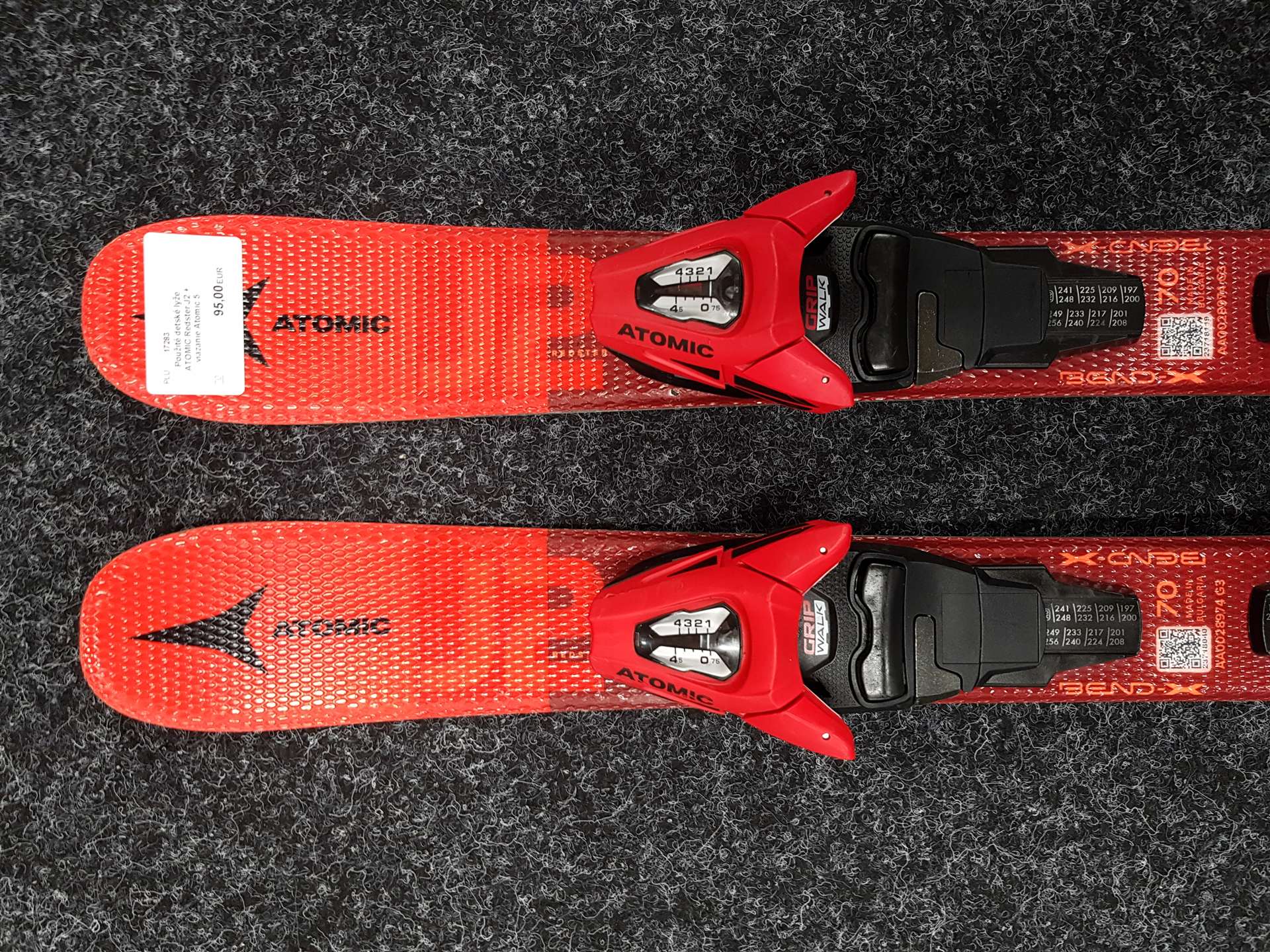 Sci usati per bambini ATOMIC Redster J2 + attacchi Atomic 5