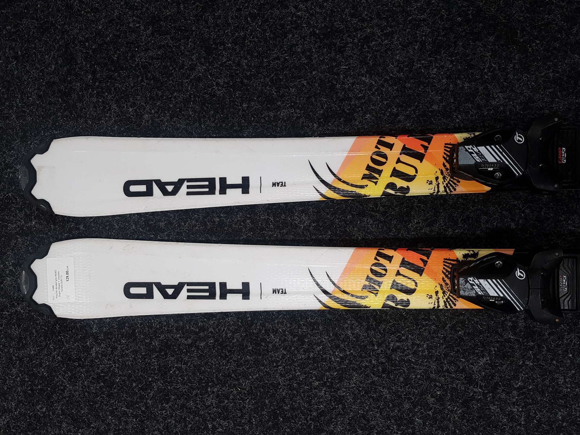 Skis enfant HEAD Super Shape d'occasion + fixations Tyrolia SLR 7.5