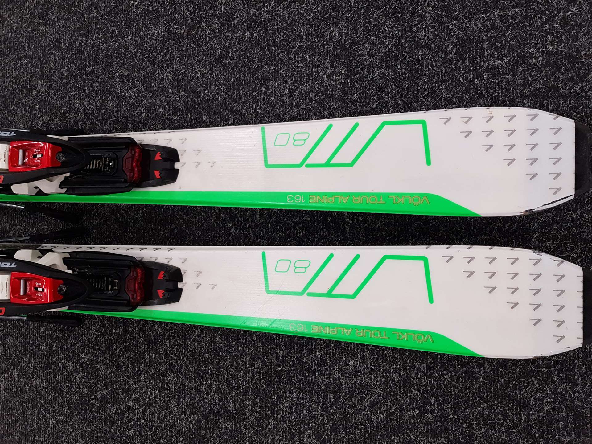Gebrauchte Alpinski VOLKL VTA 80 + MARKER F10 TOUR + Gebrauchte Riemen