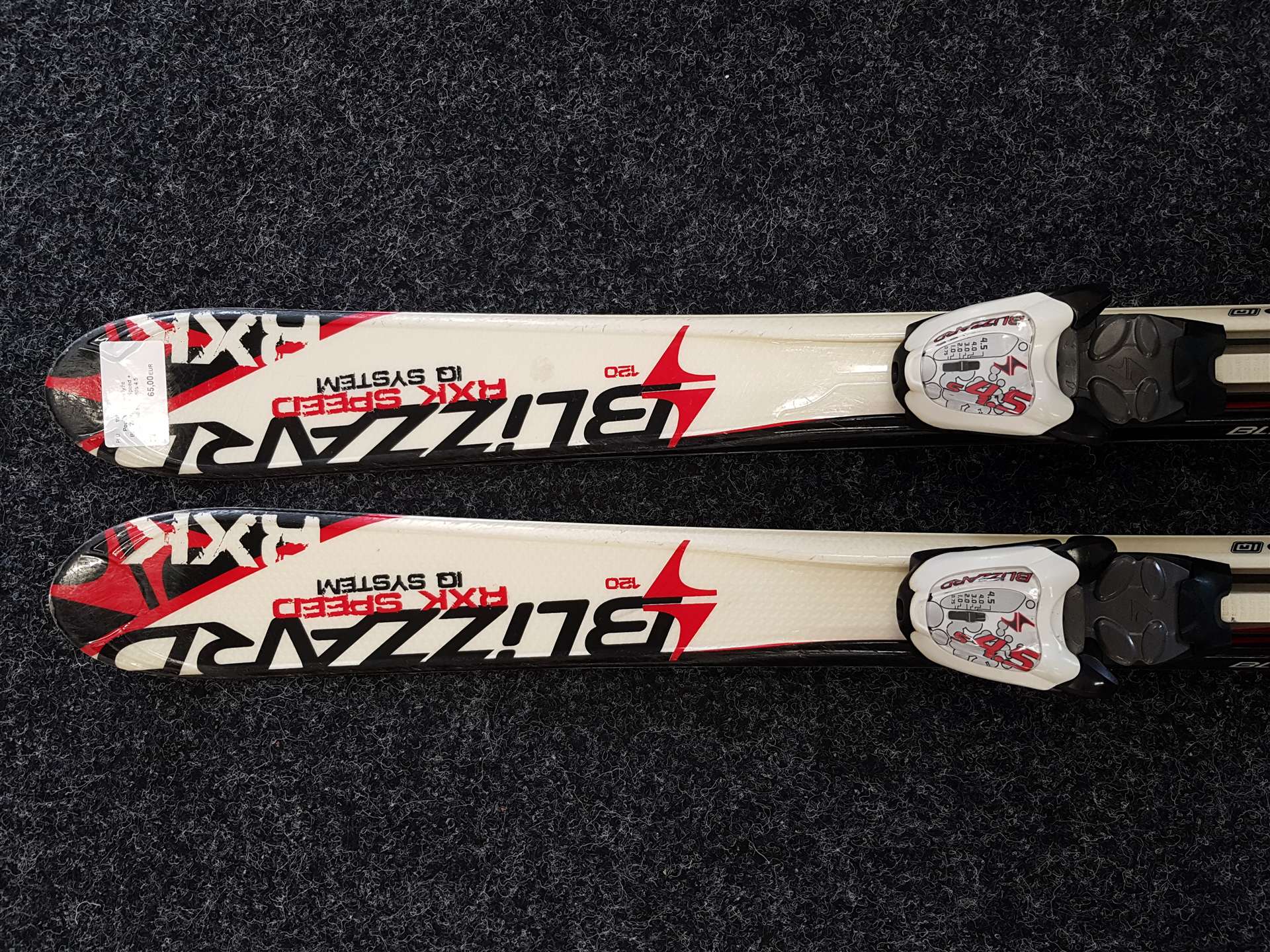 Gebrauchte Kinderski BLIZZARD RXK Speed + Blizzards 4.5 Bindungen