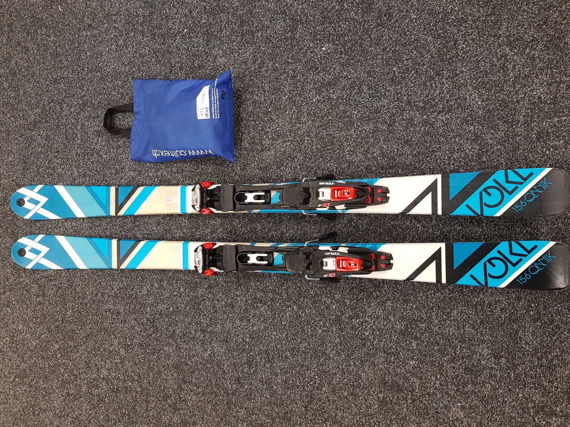 Gebrauchte Alpinski VOLKL QANIK + MARKER F10 TOUR + Gebrauchte Riemen