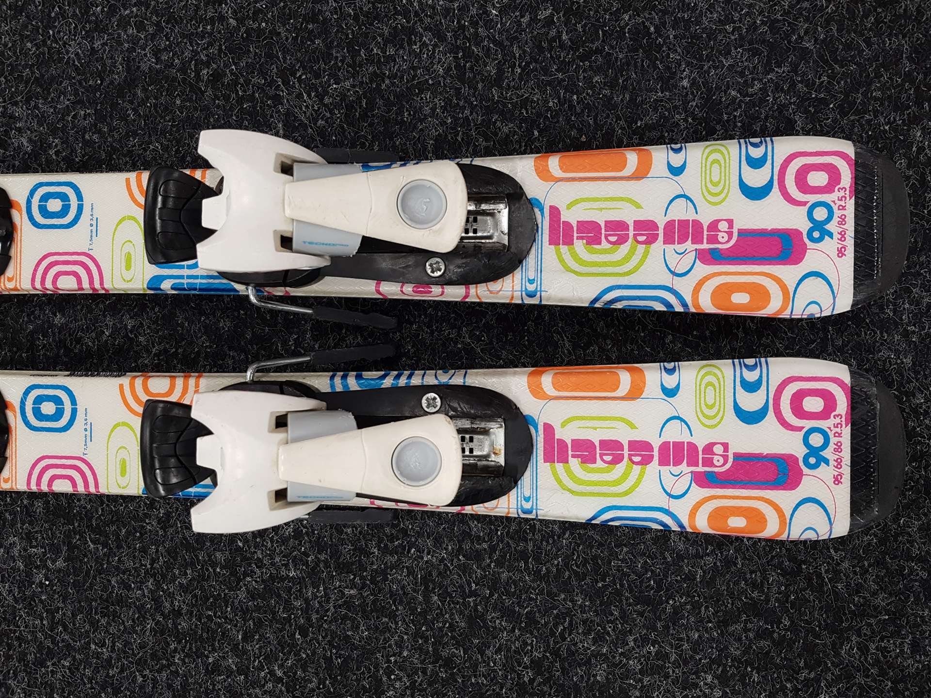 Použité detské lyže TECNOPRO Sweety + viazanie Tecnopro TC 45