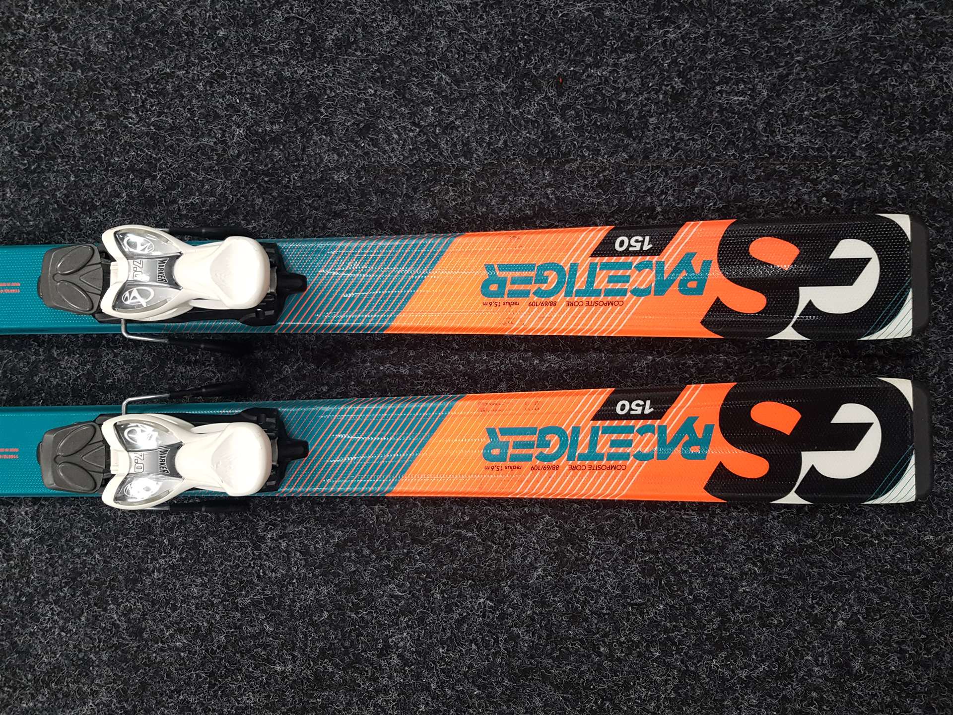 Použité lyže VOLKLRacetiger GS + viazanie Marker 7