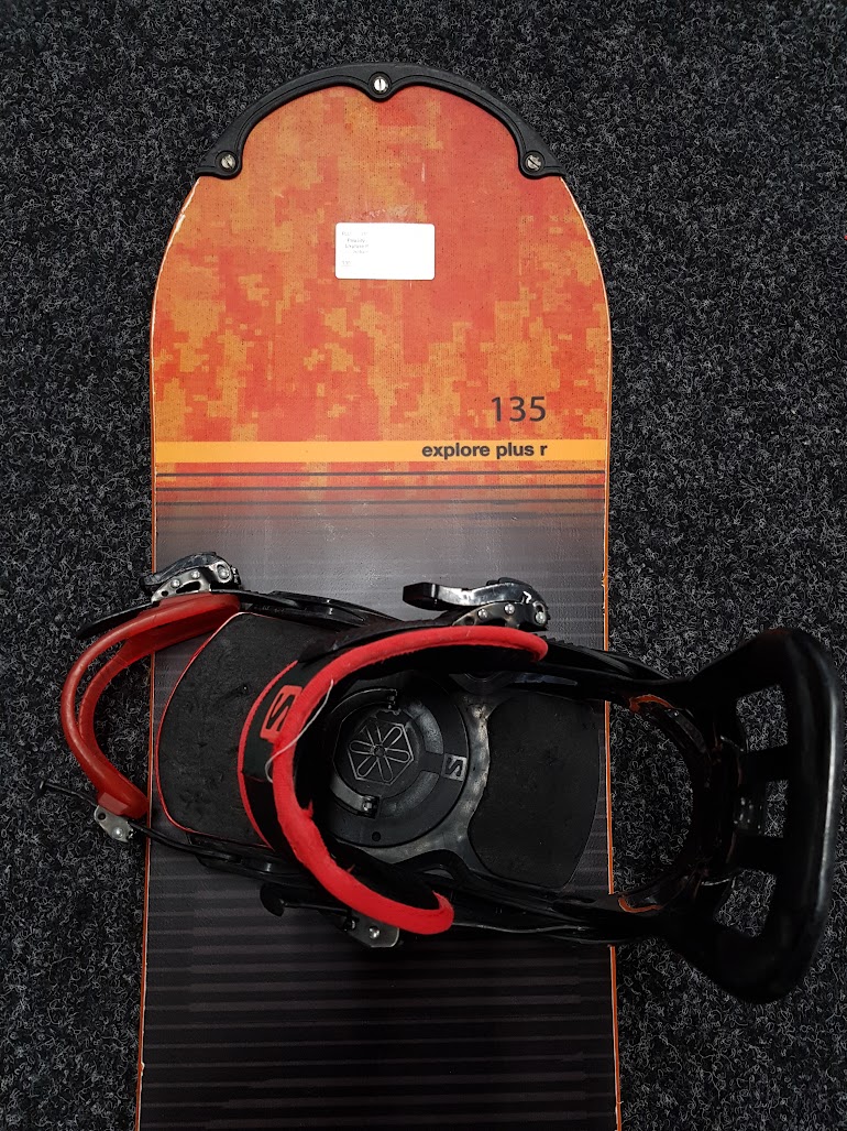 Snowboard Elan Explore Plus R folosit + legături Salomon mărimea M