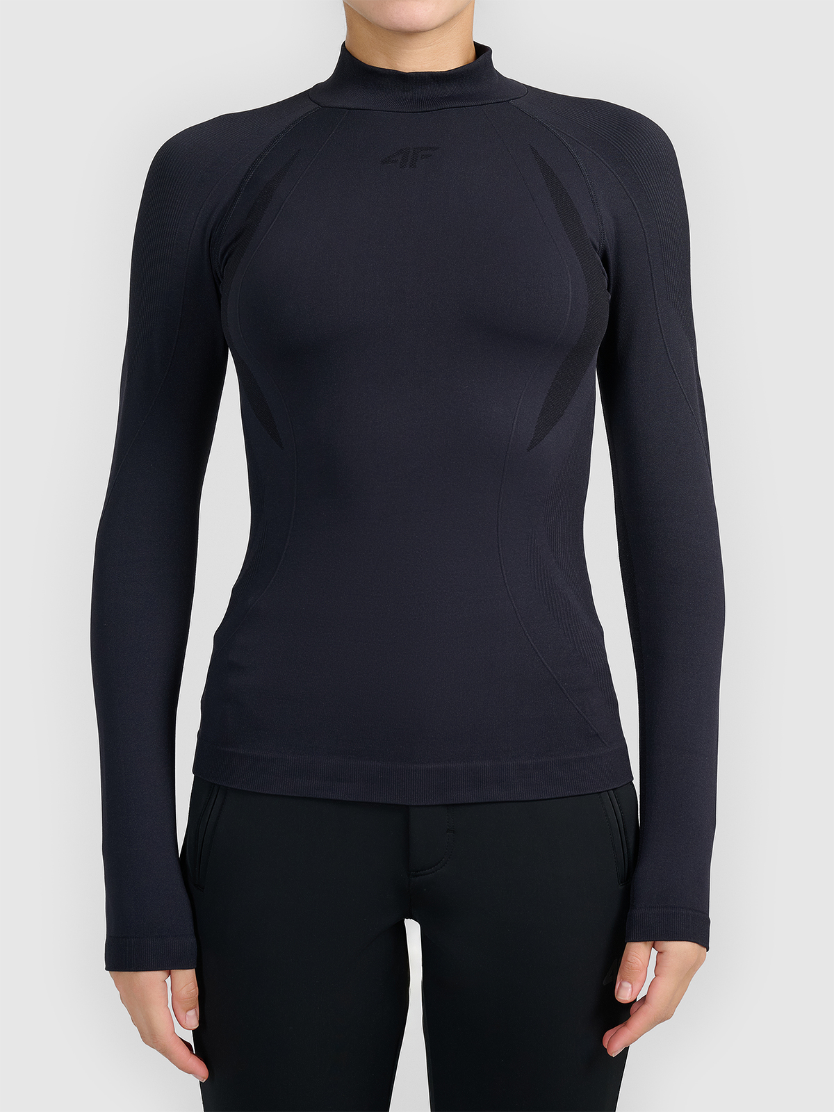 Damen-Tanga-Unterwäsche 4F F324 DEEP BLACK Top