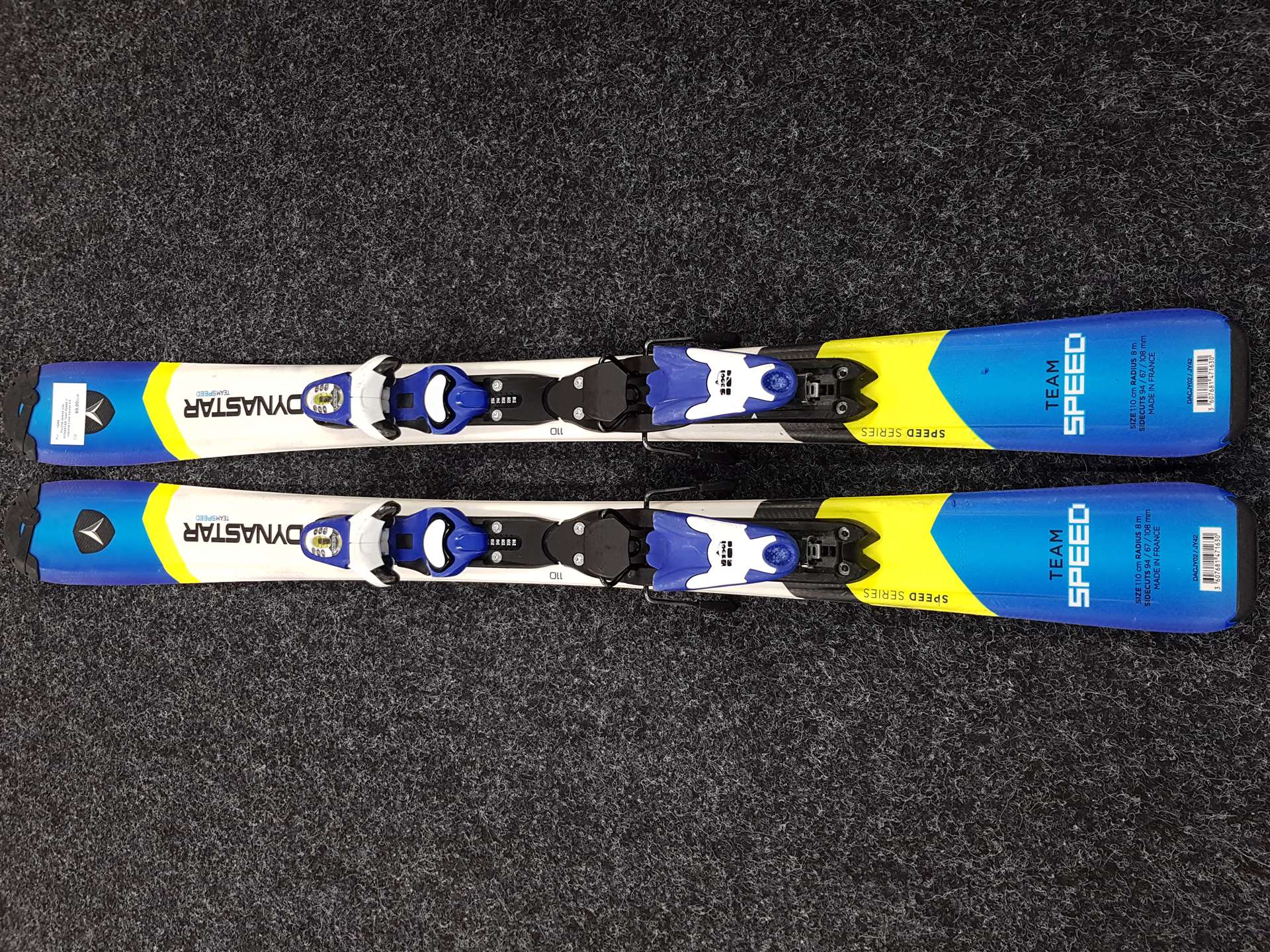 Gebrauchte Kinderski DYNASTAR Team Speed + Look Xpress 4.5 Bindungen