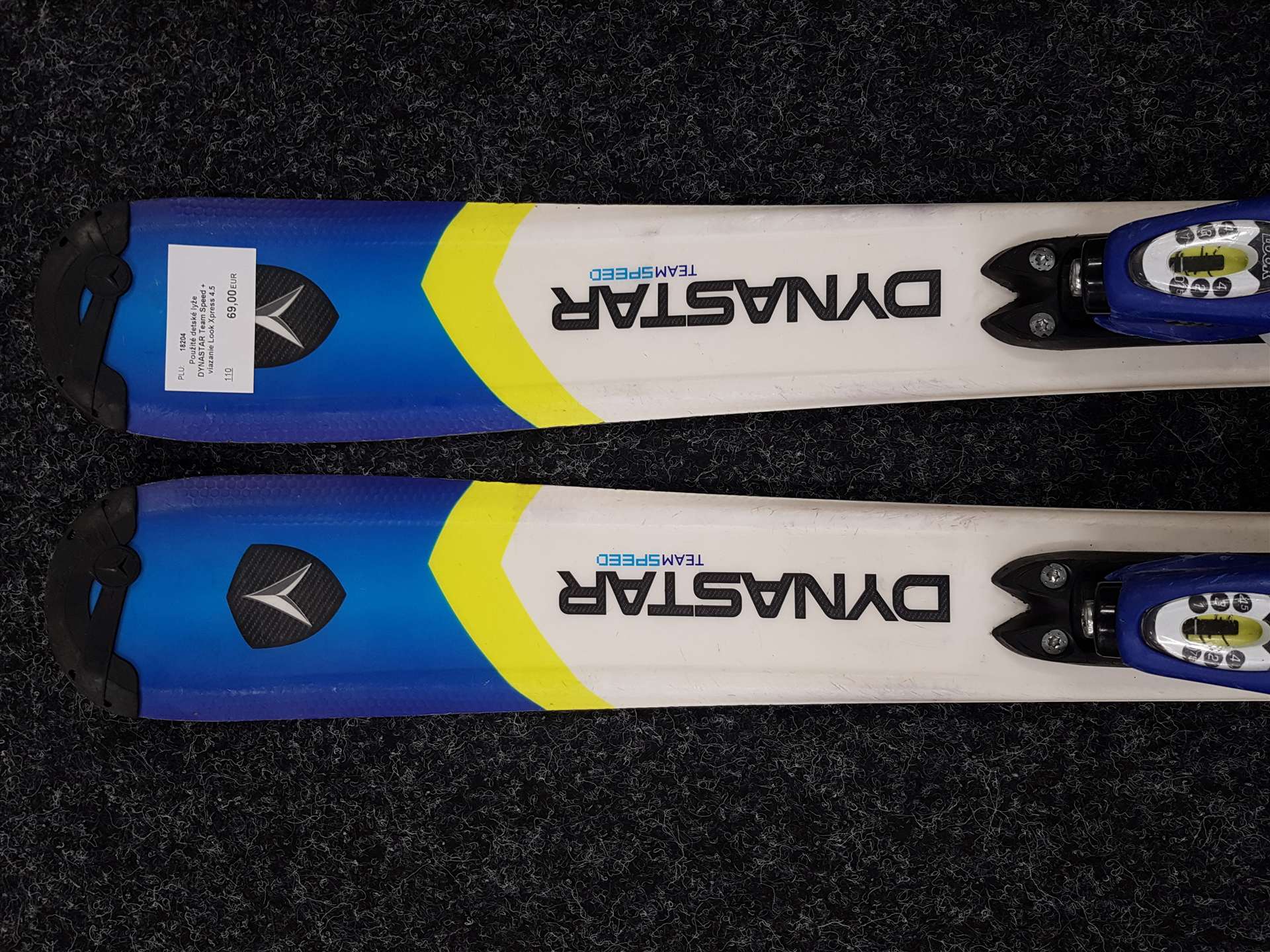 Gebrauchte Kinderski DYNASTAR Team Speed + Look Xpress 4.5 Bindungen