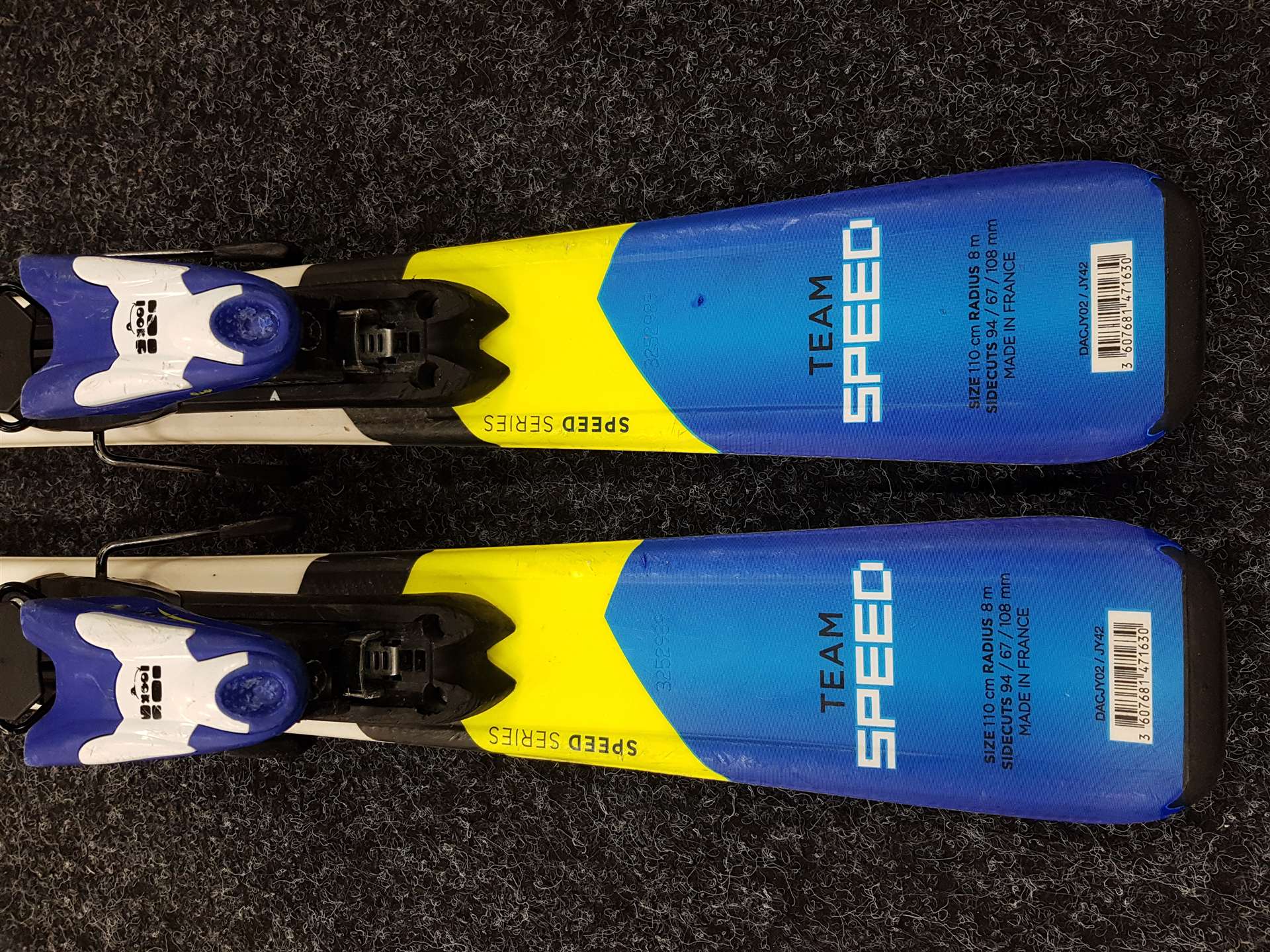 Gebrauchte Kinderski DYNASTAR Team Speed + Look Xpress 4.5 Bindungen