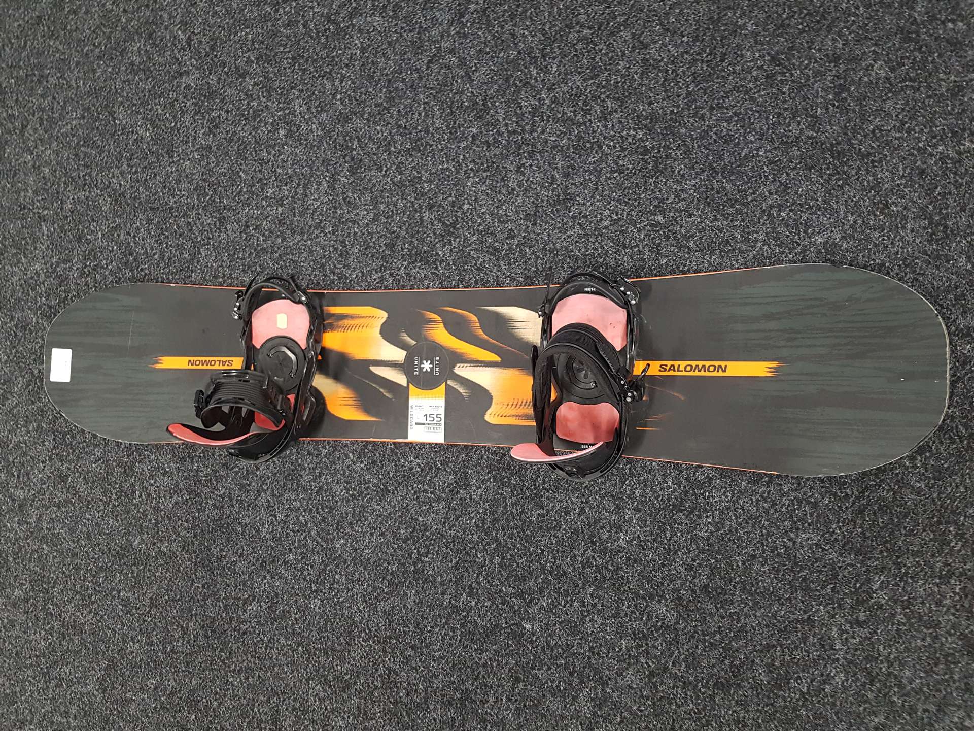 Snowboard SALOMON Unite d'occasion + fixations Salomon taille L