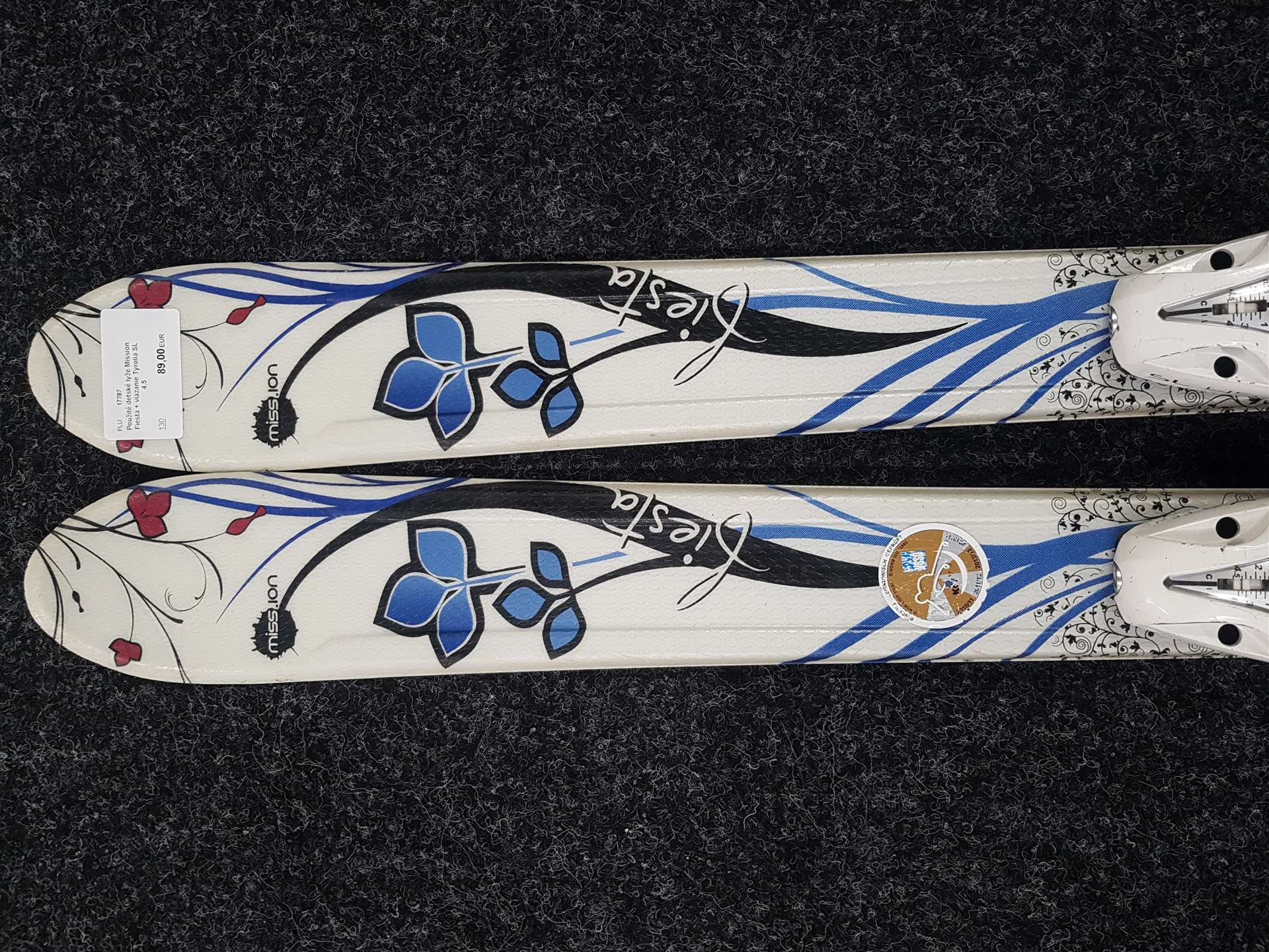 Skis enfant d'occasion Mission Fiesta + fixations Tyrolia SL 4.5