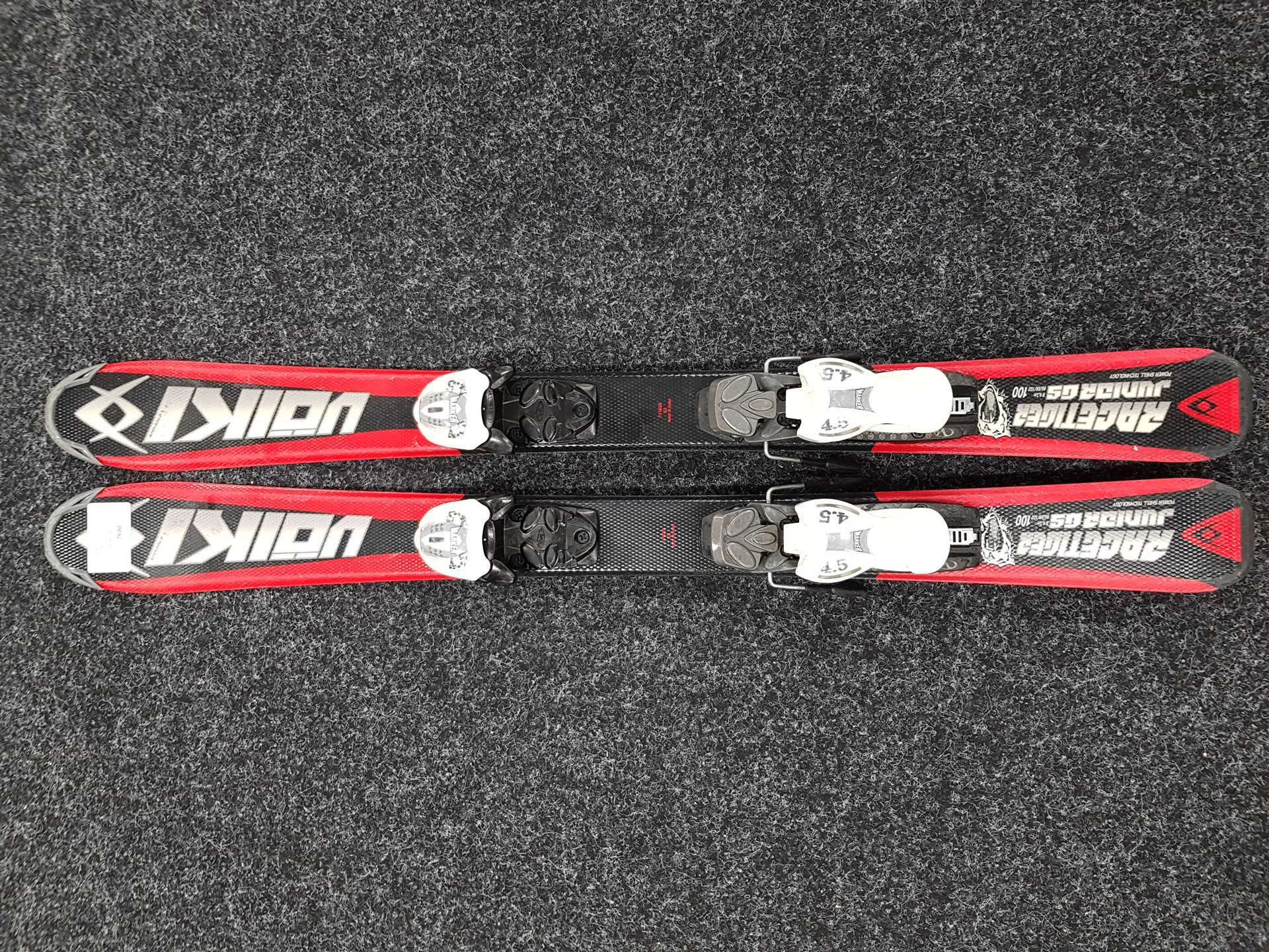 Použité detské lyže VOLKL Racetiger Junior GS + viazanie Marker 4.5