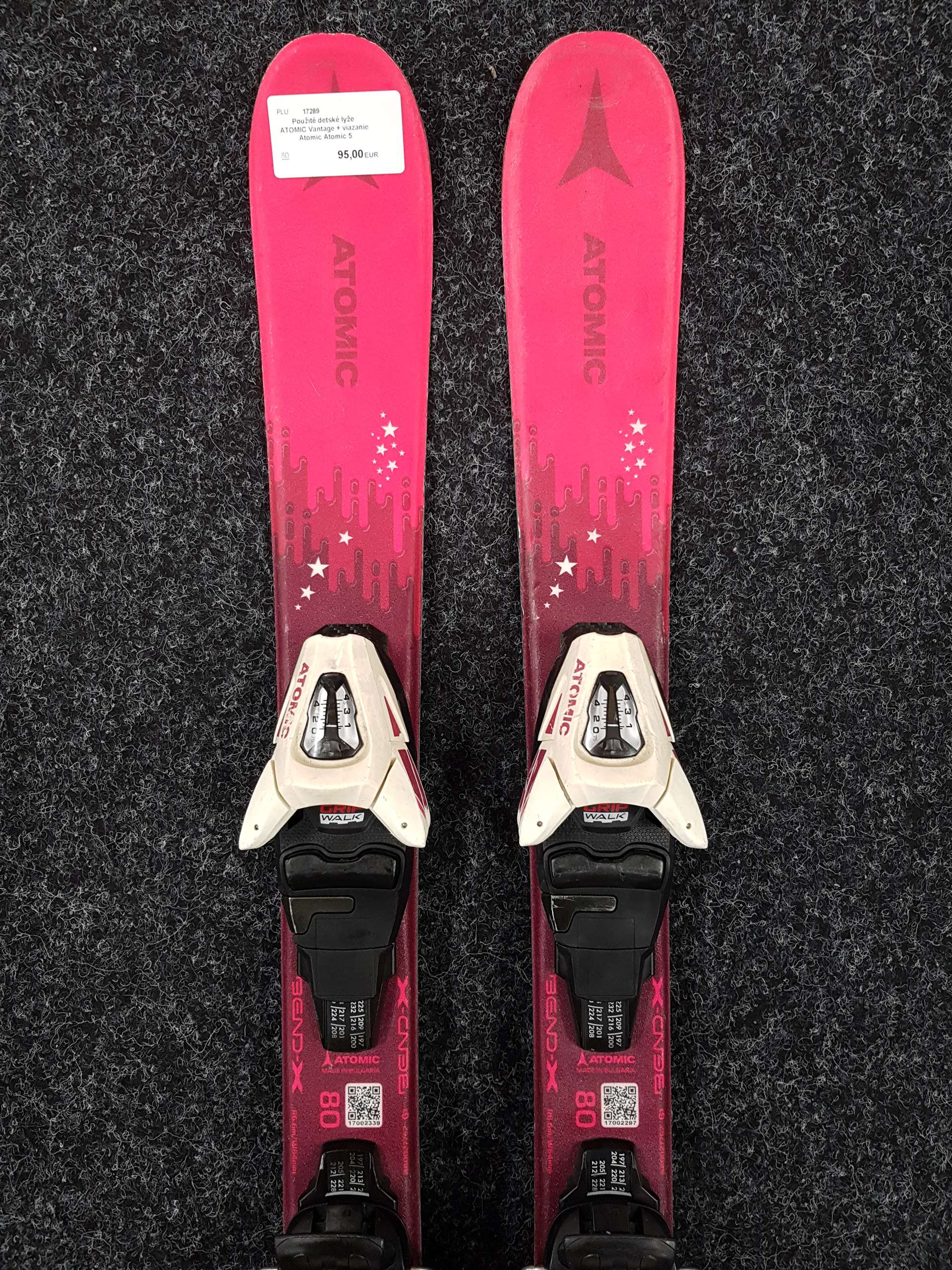 Skis enfant ATOMIC Vantage d'occasion + fixations Atomic 5