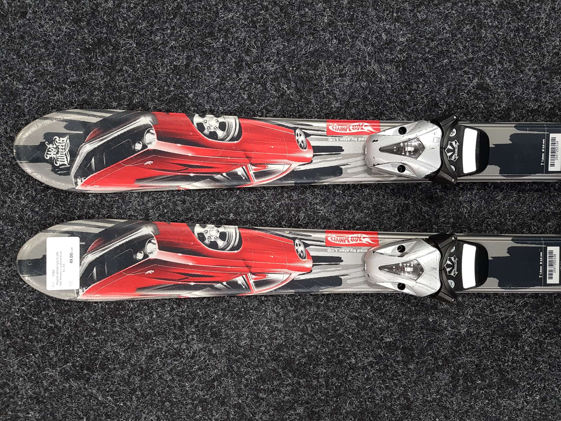 Skis enfant d'occasion ELAN Hot Wheels + fixations Elan EL 4.5