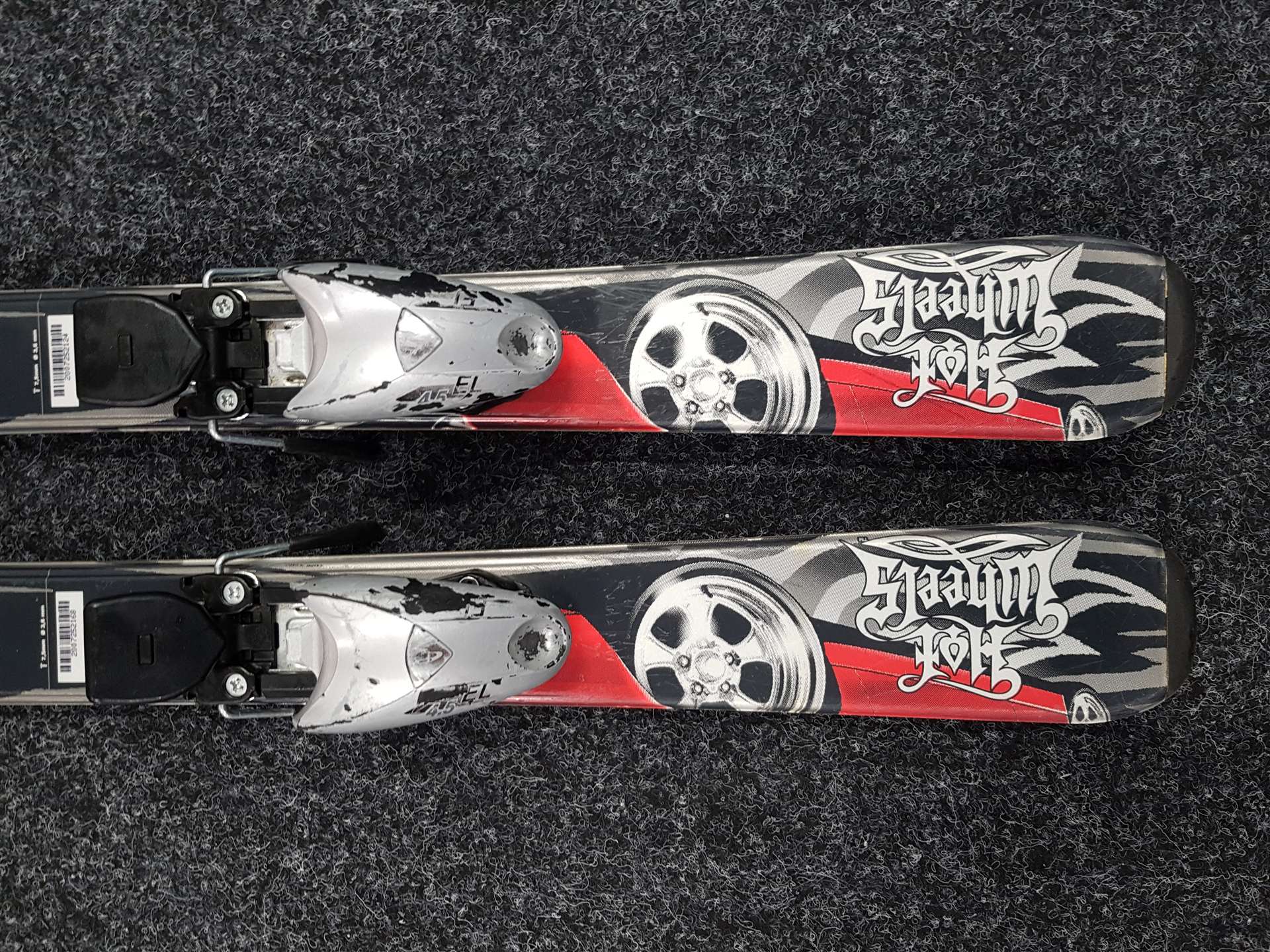 Skis enfant d'occasion ELAN Hot Wheels + fixations Elan EL 4.5