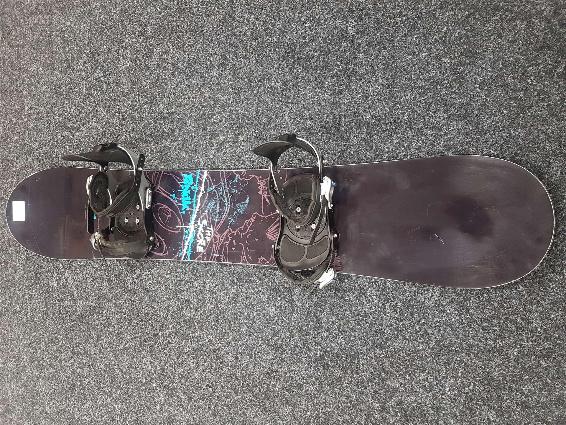 Gebrauchtes Nidecker 51 c.wood Snowboard + Snow Blaster Bindungen Größe L