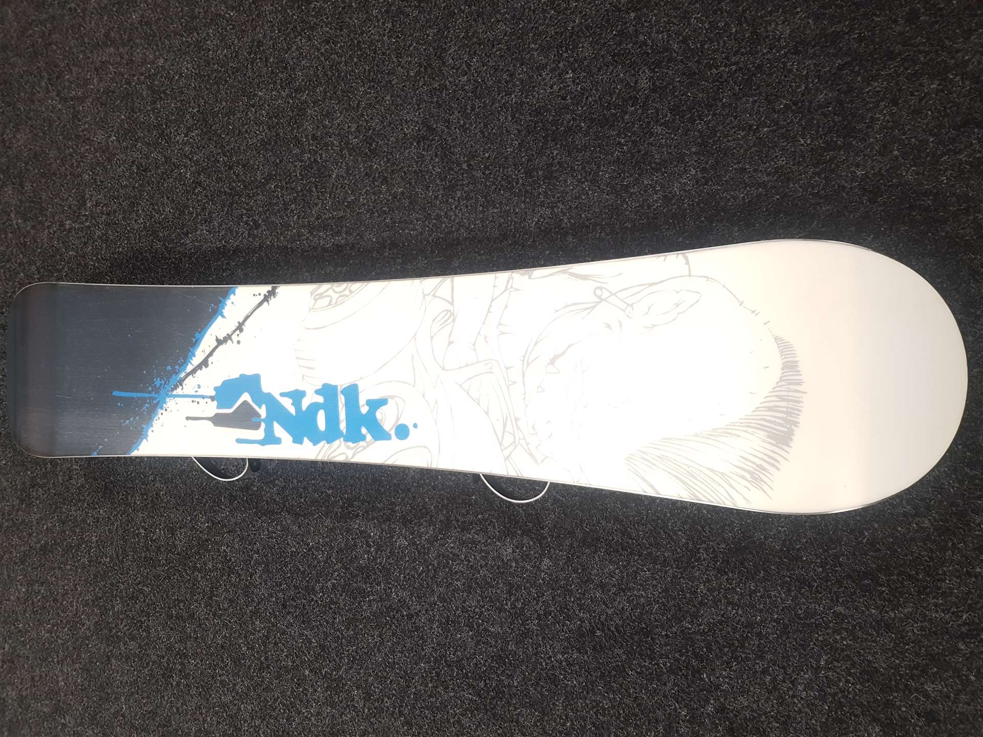 Gebrauchtes Nidecker 51 c.wood Snowboard + Snow Blaster Bindungen Größe L