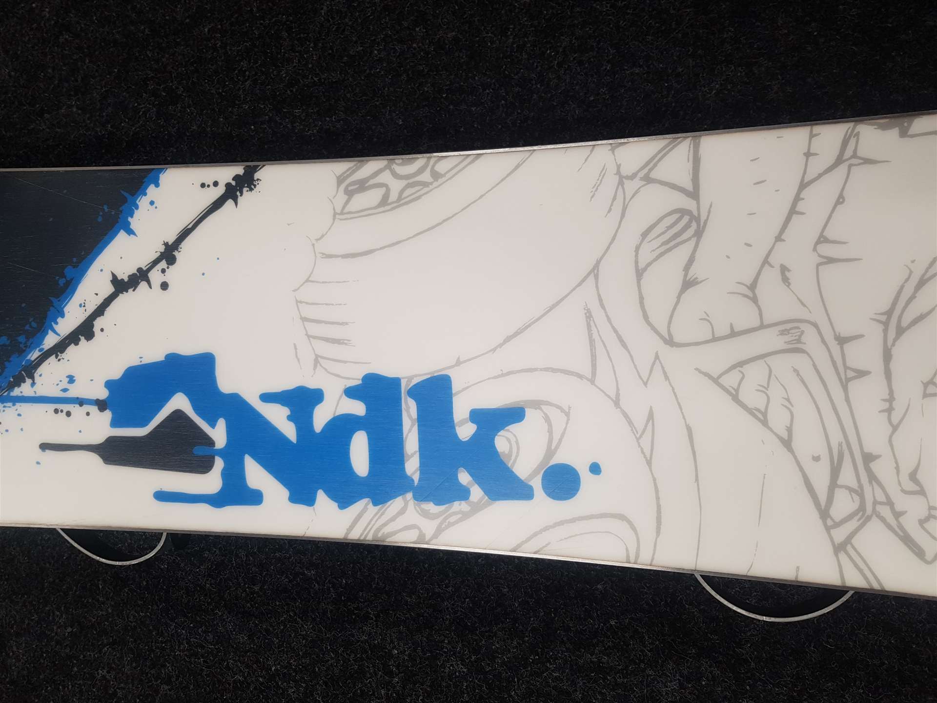 Gebrauchtes Nidecker 51 c.wood Snowboard + Snow Blaster Bindungen Größe L