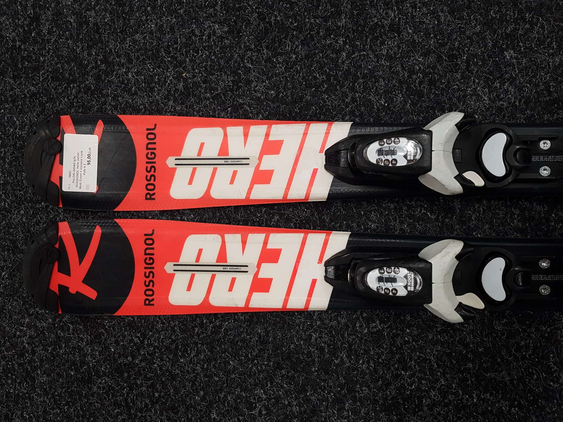 Használt gyermek síléc ROSSIGNOL Hero Junior Multi Event + Look Kidx kötés 4.5