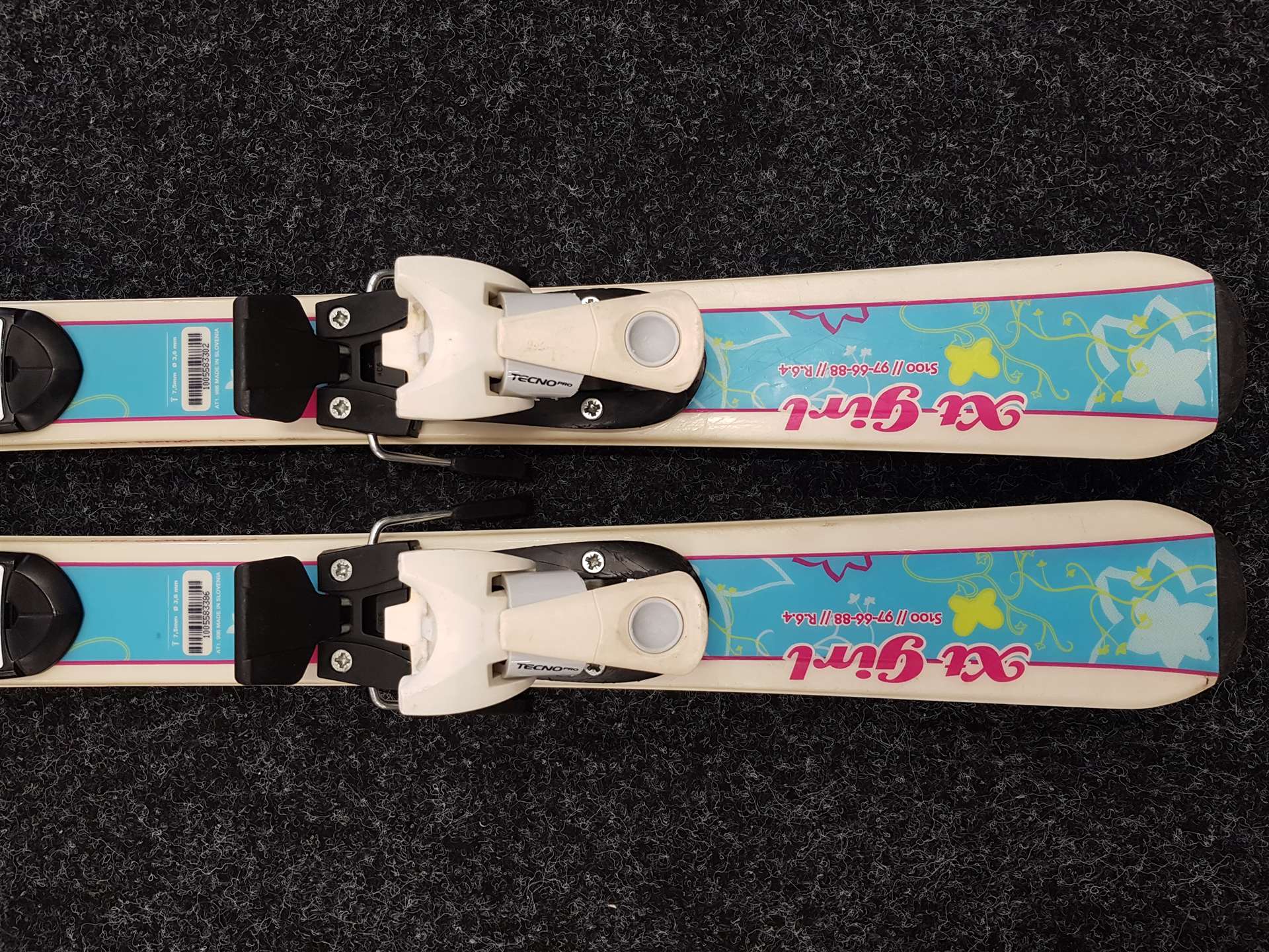 Używane narty dziecięce TECNOPRO XT Girls + wiązania Tecnopro IC25