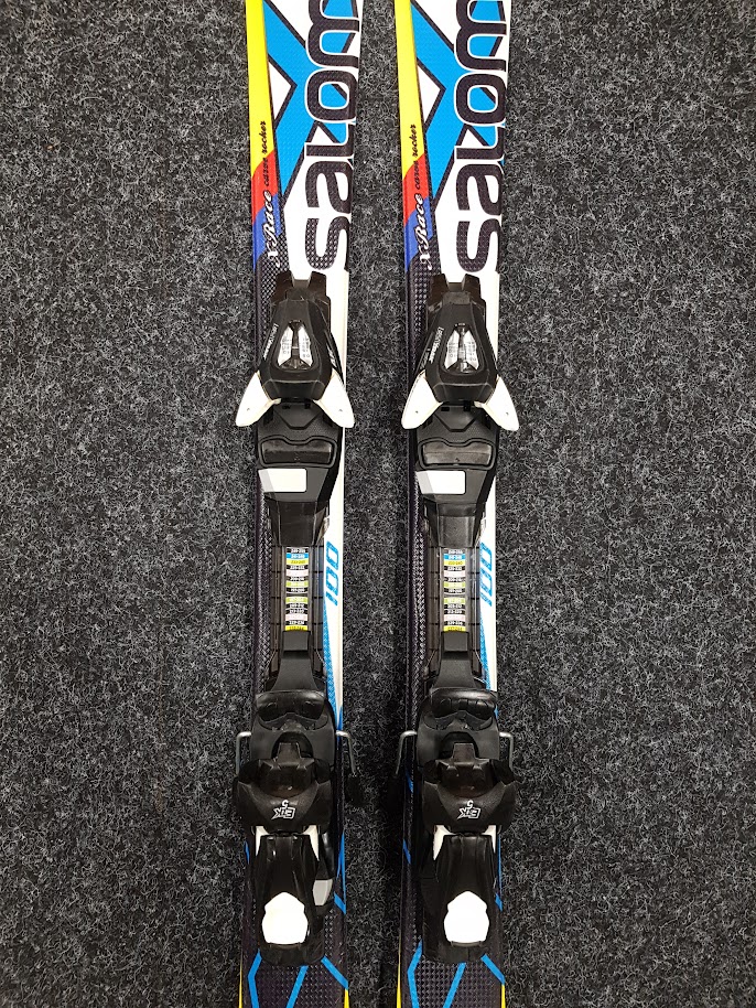 Použité dětské lyže SALOMON X Race + vázání Ezytrak 4,5