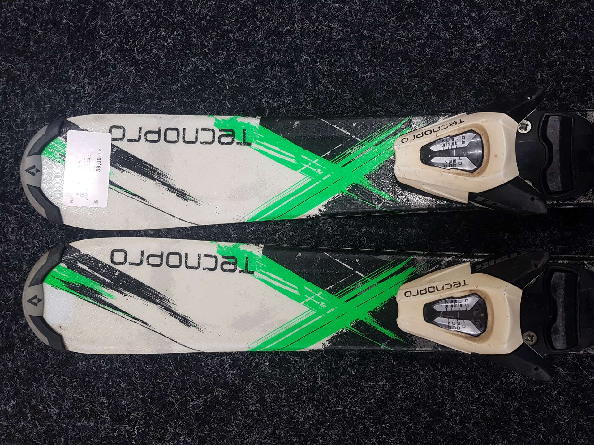 Gebrauchte Kinderski TECNOPRO X Team + Bindungen Tecnopro TC 4.5