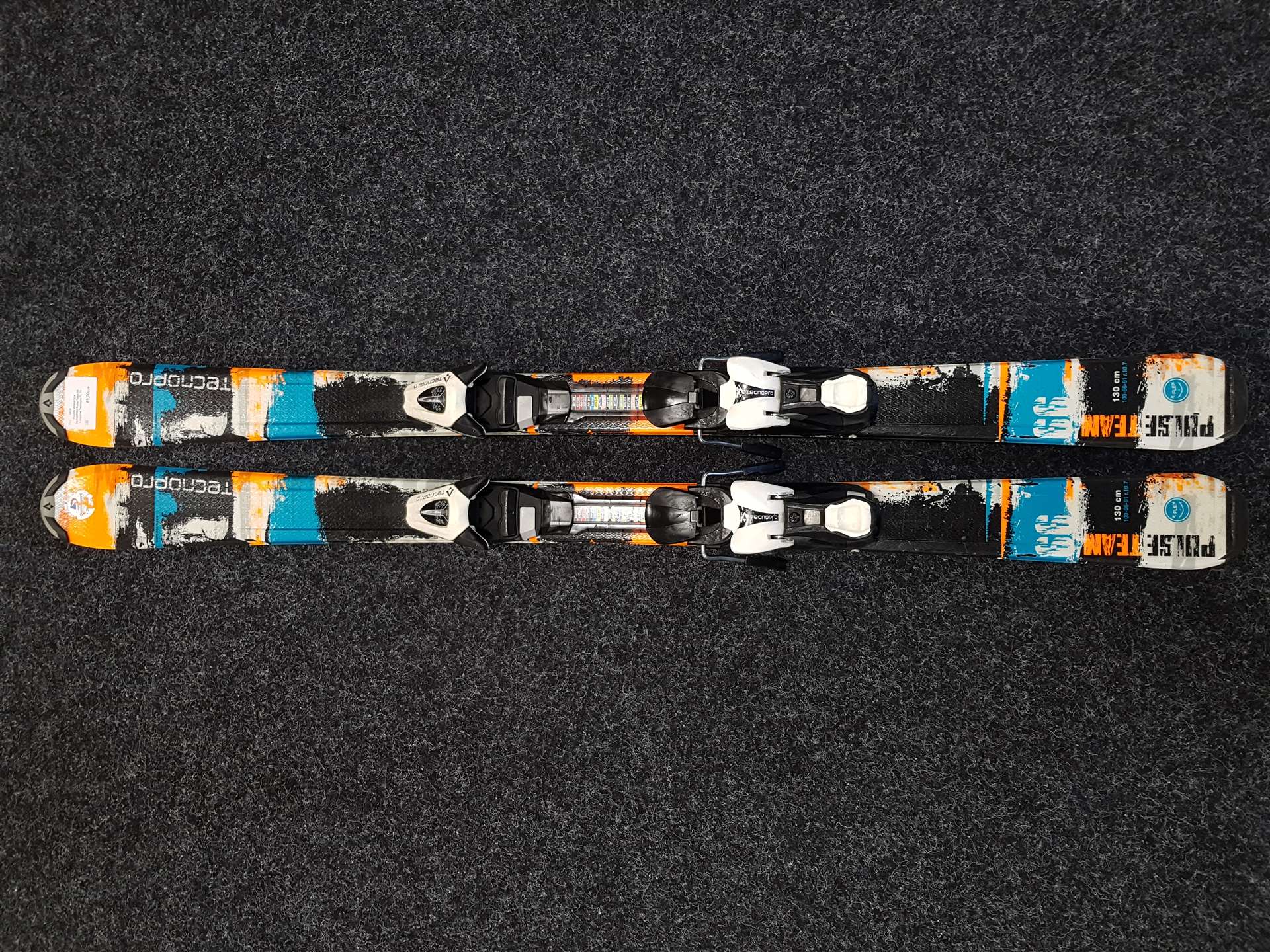 Sci da sci usati per bambini TECNOPRO Pulse Team 66 + attacchi Tecnopro TL 75