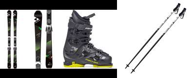Lyže Fischer PRO MTN + Lyžiarky Fischer CRUZAR X 9.0 BLC/YEL + Lyžiarshe palice Fischer PRO ALU BLC