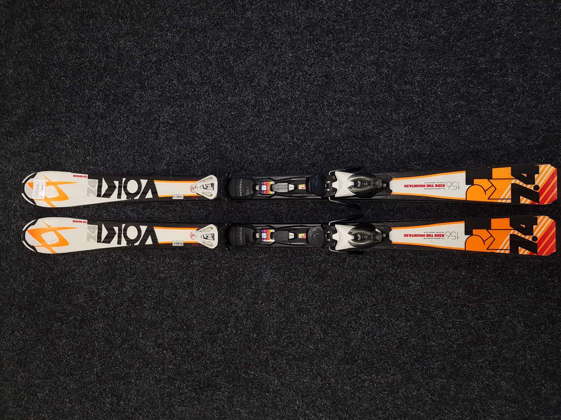 Skis d'occasion VOLKL RTM 7.4 + fixations Fischer RS10