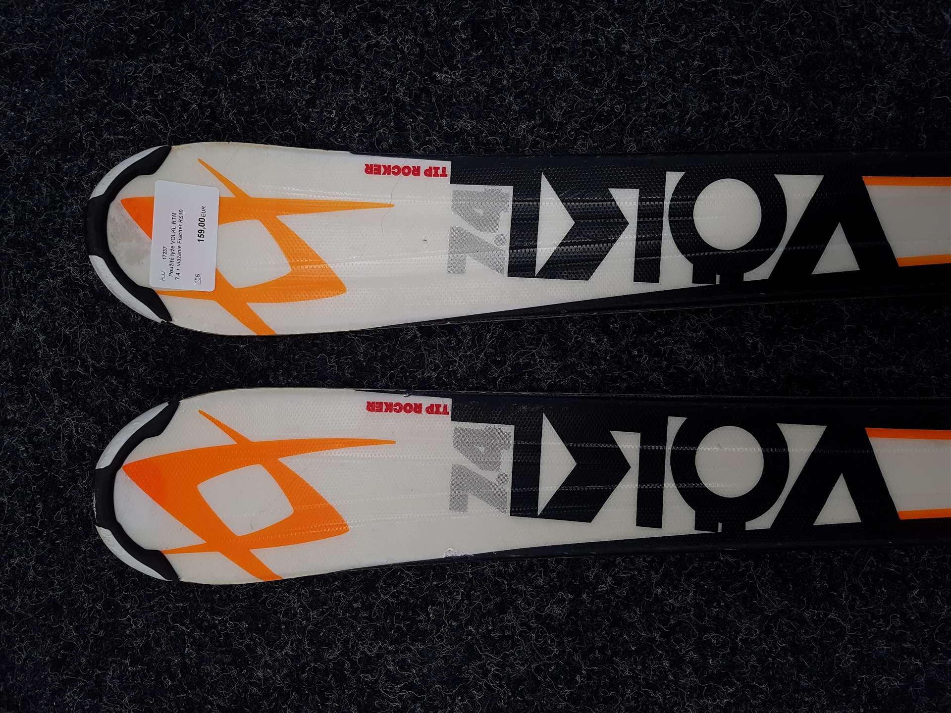 Skis d'occasion VOLKL RTM 7.4 + fixations Fischer RS10