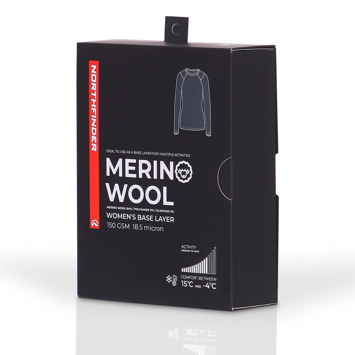 Damen Thermounterwäsche Northfinder DEJA TR-6033SNW Merino Schwarz