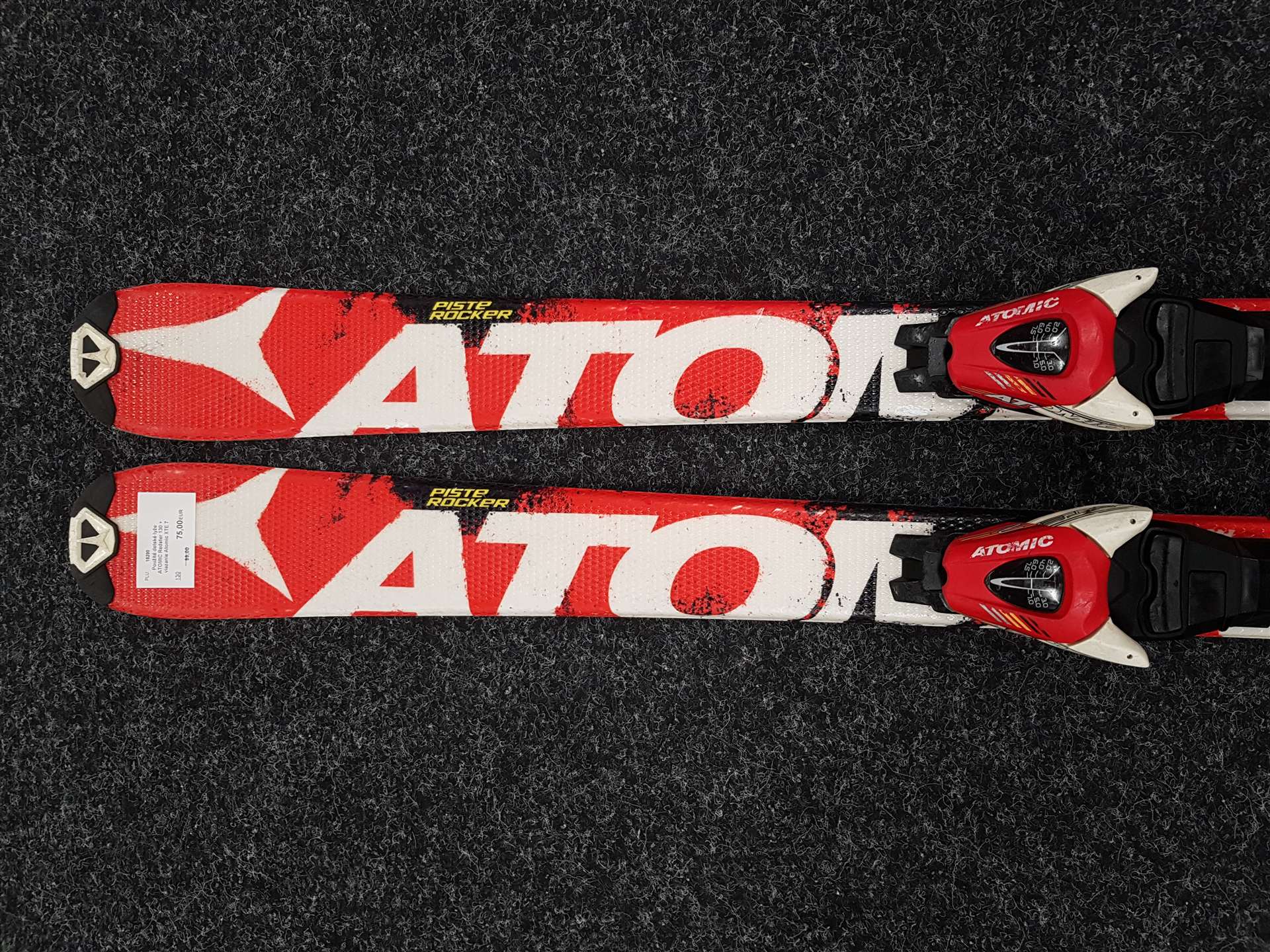 Sci da sci usati per bambini, modello ATOMIC Redster 130 + attacchi Atomic XTE 7.